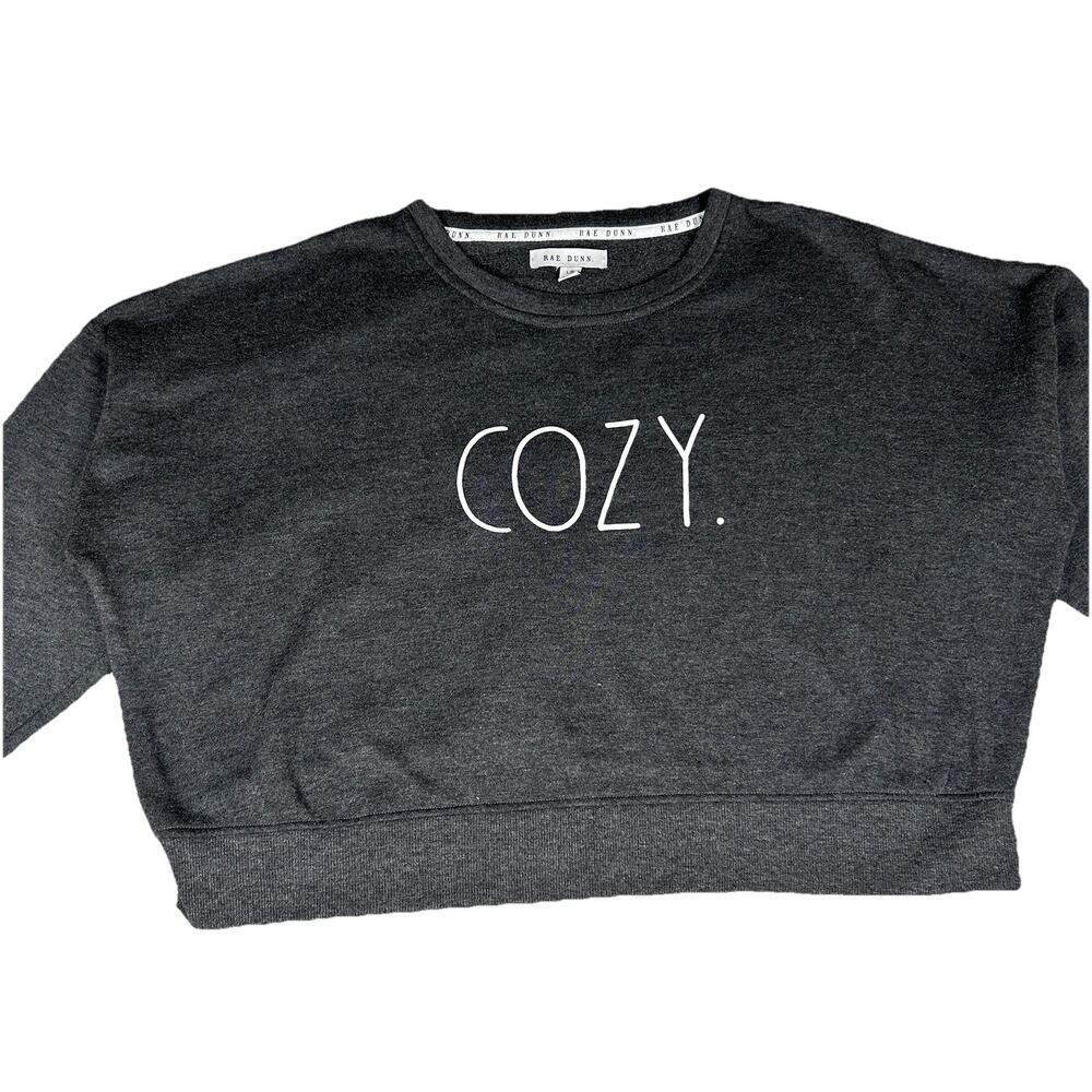 Cozy Rae Dunn cropped Size L Cozy cropped boxy modern sweatshirt